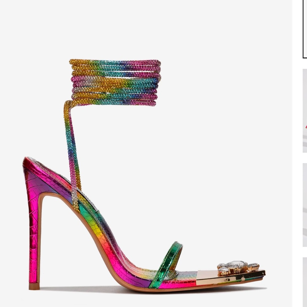Cape Robbin Rhinestone Rainbow Heels